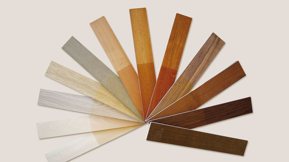 Different colours of wood